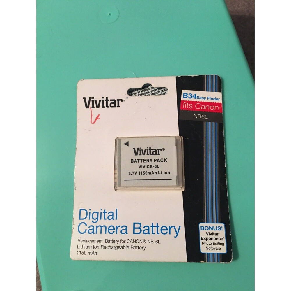 Vivitar Digital Camera Battery for Canon NB6L New B34